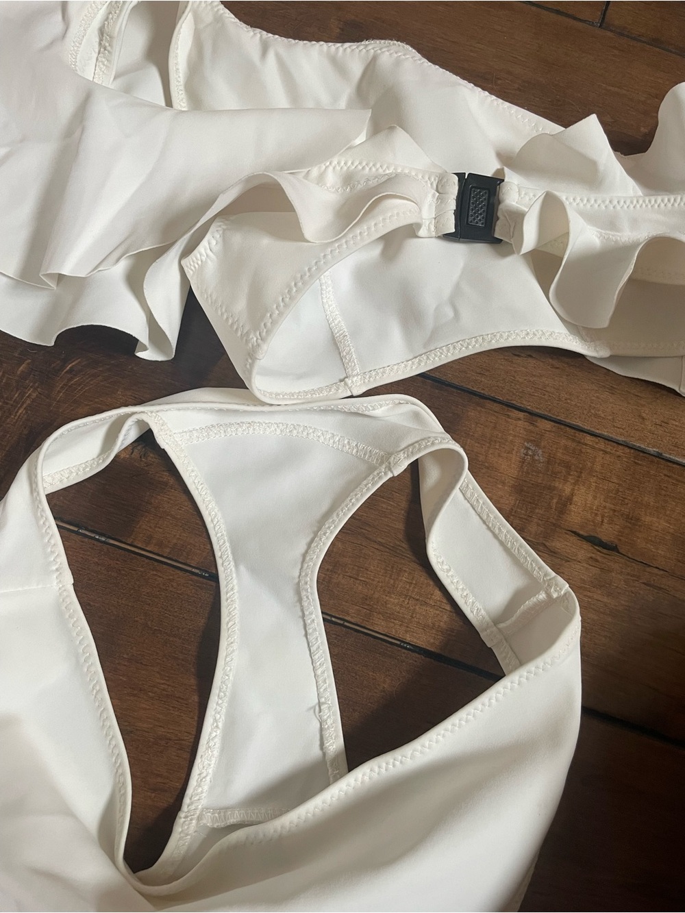 Lisa Marie Fernandez White Ruffle One-Shoulder Bikini Set - Picture 6 of 7